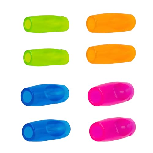 YONGDING 鉛筆グリップ ペングリップ ソフトグリップ ペン持ち方姿勢矯正 書き方 姿勢矯正 補助軸 ペンだこ防止 持ちやすい 書き込み効果 子供用 大人用 左右兼用 シリコン製 軽量 滑り止め 筆記矯正器具 デッサン用具 オフィス用具 8個入り (