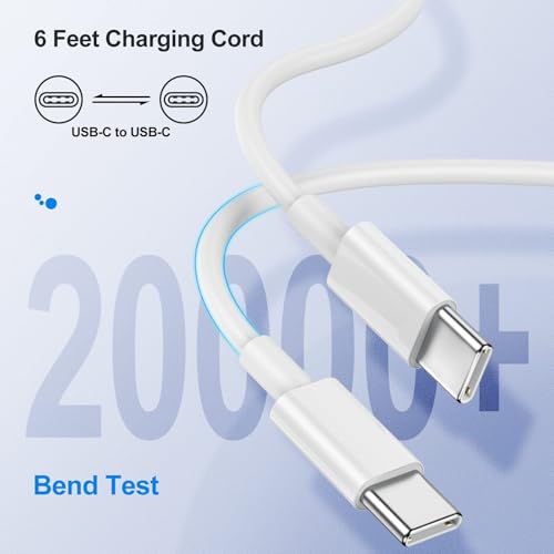 2Pack USB C Ladegerät Ladekabel für iPhone 17 16 15/17 16 15 Pro/17 16 15 Pro Max/Plus,2Pack 20W USB C Power Adapter Schnellladekabel für iPad Pro/Air/10.Generation,Schnellladegerät mit Kabel 2M