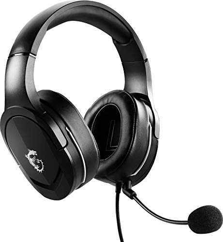 Image of msi Immerse GH20 Wired Gaming Headset, Adjustable Lightweight Design, Volume Inline Controls, Glasses-Friendly Ear Cups, 3.5mm Audio Jack, PC /Mac /PS4 /Xbox