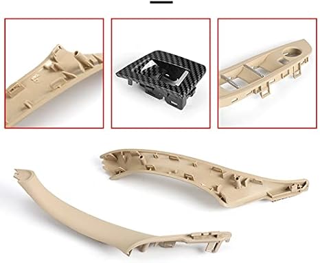 Interior Door Handle Inner Panel Pull Trim Cover Left Right Hand Drive LHD For 5 Series F10 F11 F18 Car Roof Rack Cross Bars(4Pc Black)