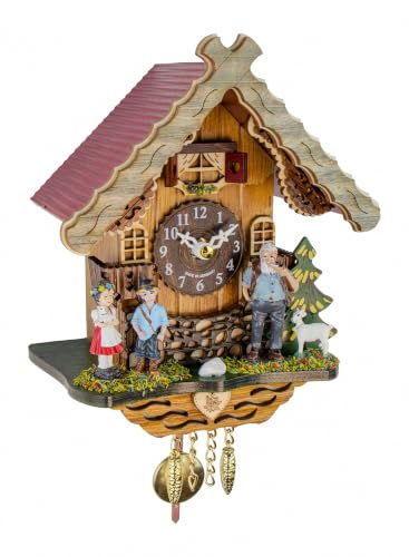 Trenkle Kuckulino Reloj en Miniatura de la Selva Negra casa de la Selva Negra Cuarzo con Llamada del cucú