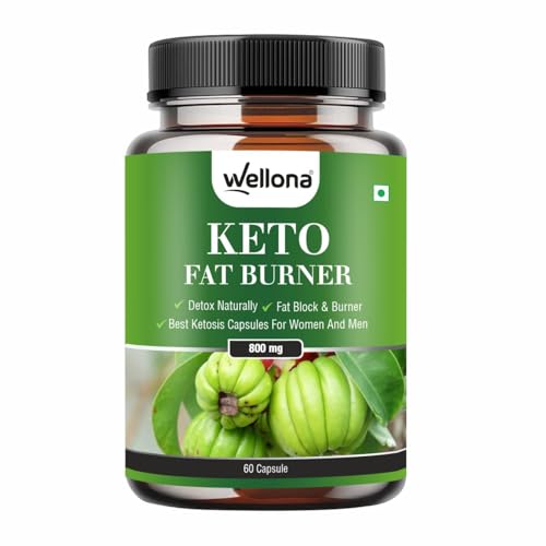 Wellona Keto Fat Burner 60 Capsules 800MG, Weight Loss Supplement...