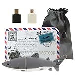 VBOTCOR 32GB Shark Shape USB 2.0 Flash Drive Memory Stick Pendrive with Type-C & Micro USB Adapter