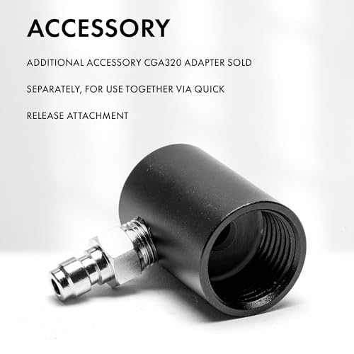 Paintball Fill Station Valve - Paintball Air Tank Refill with Dual On/Off Valve, Gas Tank Paintball, CO2 Tank Filler, Heavy-Duty Bottle Filling Station with Included Paintball CO2 Adapter