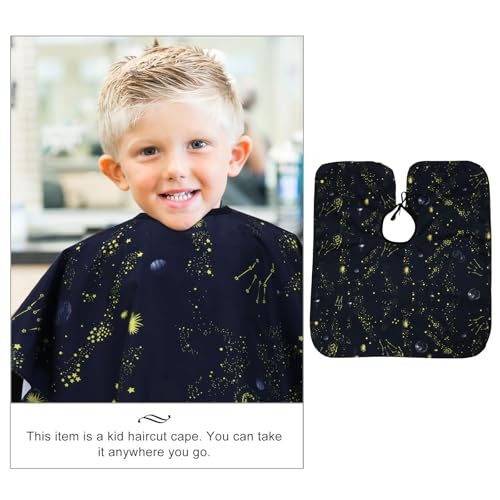 VILLCASE Set de 3 Capas para Corte de Pelo Impermeables con Diseño de Cielo Nocturno para Niños, Accesorios para Peluquería y Barbero miniatura 7