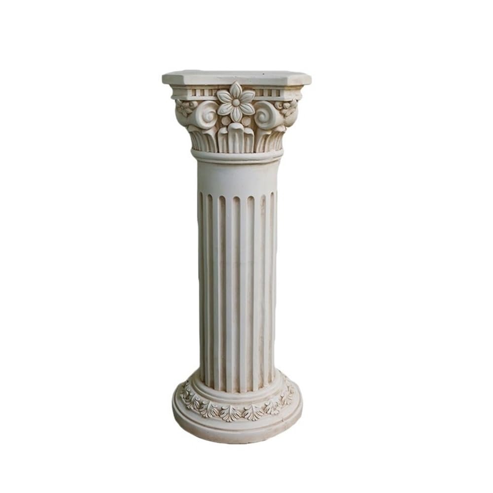 Pilier romain de jardin en pierre reconstituée socle robuste pour statue
