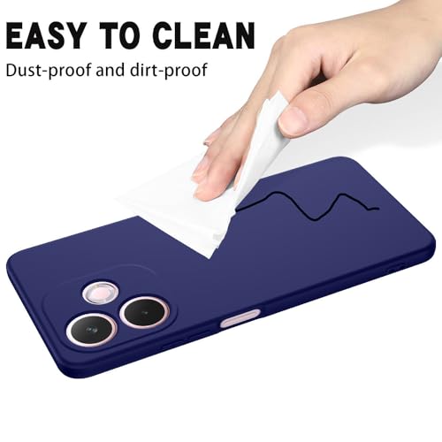 Image of Back Cover for Oppo A5 Pro 4G / A5 Pro 5G | Full Camera Protection | Premium Liquid Silicon Case | Flexible Bumper Case for Oppo A5 Pro 4G / A5 Pro 5G (Dark Blue)