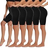 5 Pack Biker Shorts Women - 5'/8' High Waist...