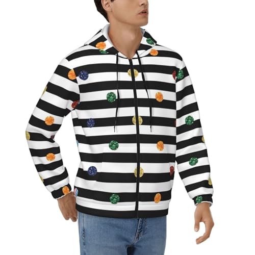 Sweatshirt casual à imprimé EdWal et zip intégral pour homme
