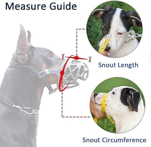 Adjustable Dog Fiber Muzzle, Mouth Cover for Dogs, X-Large