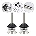 Durable 8pcs Toilet Tank Fixing Screws with Tapered Rubber Fittings Stainless Lid Loose Hinge Repair Tool