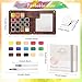 Mini Paint Palette Travel Kit - Mini Travel Watercolor Palette Set, Pocket Artist Water Color Travel Set with Colours, Binder Clips, Watercolor Pens, Wooden Paint Box for Painters Artists Students
