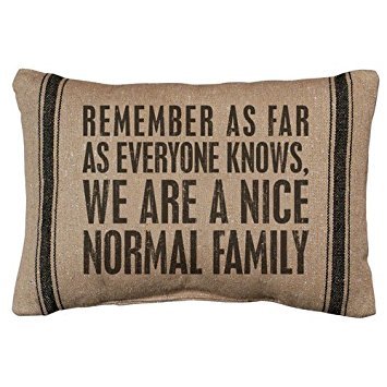 Primitives by Kathy 3-Stripe Normal Family Dark Pillow, 13.5-Inch by 20-Inch