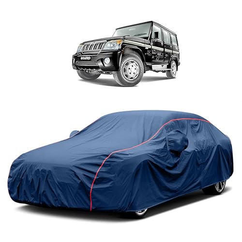 Image of Heavy-Duty Car Cover for Mahindra Bolero (2000 to 2025 All Models) - Waterproof & UV-Resistant All-Season Exterior Protection with Custom Fit