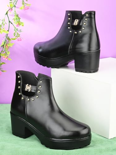XE Looks black faux leather boots – image 2