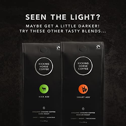 Kicking Horse Coffee Hola, Light Roast, Ground, 284 G (Pack Of 6) - Certified Organic, Fairtrade, Kosher #TOP7