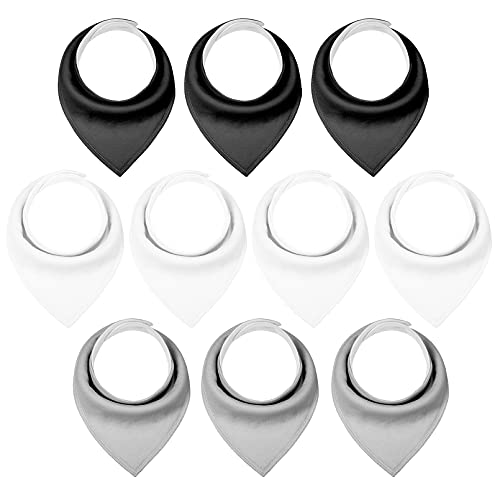 Image of Yoofoss Baby Bibs 10 Pack Soft and Absorbent Baby Bandana Drool Bibs for Boys Girls