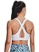 Under Armour Womens Crossback Mid Impact Sports Bra , White (100)/Halo Gray , Large