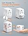 TESSAN Universal Travel Adapter 100W GaN, International Power Adapter with 5 USB(3 USB C) Charging Ports, Worldwide Outlet for US to European Europe UK AUS Ireland(Type C/G/A/I)
