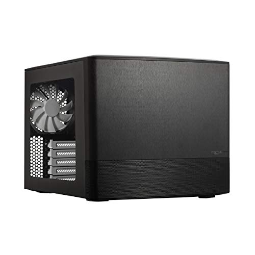 Fractal Design Node 804 - Black - Cube Compact Computer Case - mATX - High Airflow - Modular Interior - 3X Fractal Design Silent R2 120mm Fans Included - USB 3.0 -Window Side Panel by Fractal Design - Used condition - US$128.24