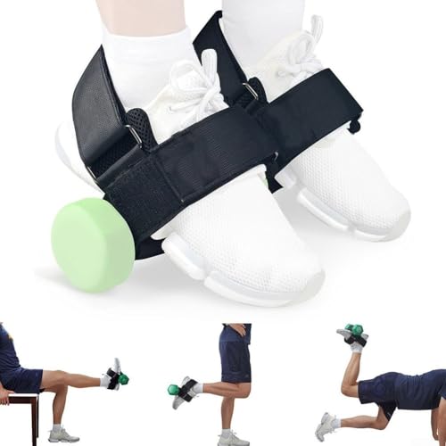 Startbuymore Tobillera ajustable para flexores de piernas y cadera con correas para levantamiento de pesas y uso de terapia física (un juego de dos)