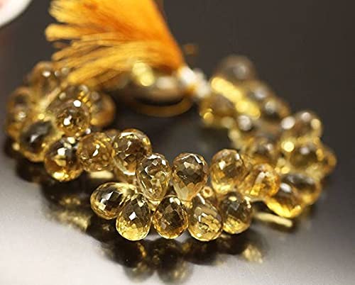 Perles en quartz bière poire lisse LKBEADS de 12-13mm pour création de bijoux