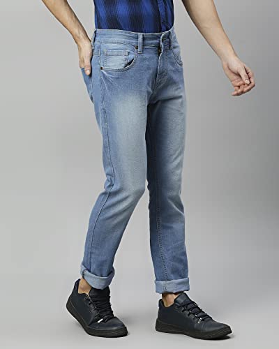 Image of High Star Men Slim-Fit Light Fade Clean Look Stretchable Jeans