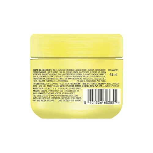 Image of Garnier Fresh & Bright Vitamin C Sorbet Moisturizer, 4.5% Triple Active Complex of Vit C + Hyaluronic Acid + Niacinamide + BHA, 9x Lighter Sorbet Cream, For Hydration & Dark Spot Reduction, Suitable for Oily to Normal & Combination Skin, 20ml