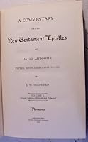 A Commentary on the New Testament Epistles - Volume I. Second Edition -Revised and Enlarged B002JYEBE6 Book Cover