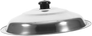 Tapa Redonda para Sartén de Cubierta de Acero Inoxidable Resistente Óxido Recambio para Ollas y Sartenes con Mango Robusto y Diseño Elevado para Cocina Práctica