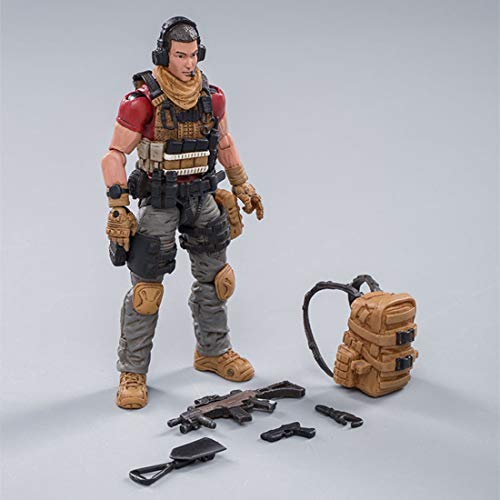 Ravpump Soldier Action Figure - (Random Soldier, Only One Figure Per Order) 1/18 10.5Cm Action Figure Realistic Soldier Model Five Squad Special Forces Model #TOP2