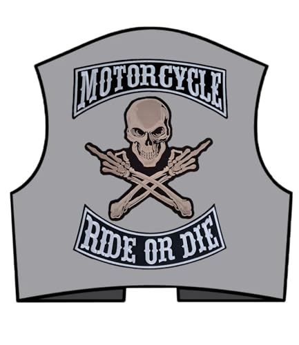 Customiser un blouson de moto avec le patch Skull brodé thermocollant
