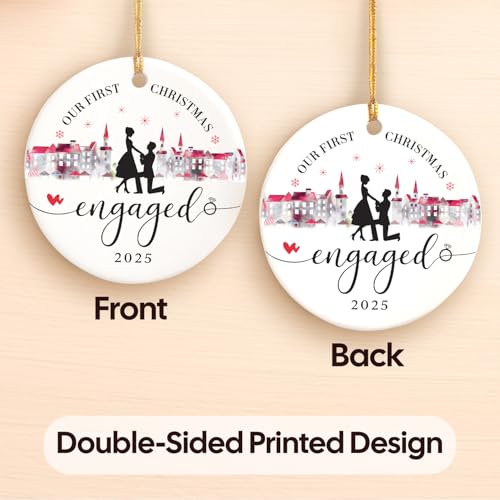 Image of NewEleven Easter Couples - Gift for Newly Engaged, Happy Engagement Present for Women, Her, Bride - Engaged Ornament Gifts from Friend, Family - Valentines Day Ornament