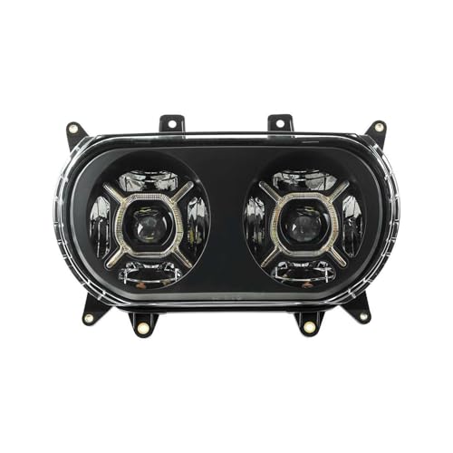 Motorcycle Front LED Dual Headlight Projector Compatible with Harley Touring Road Glide FLTRX Road Glide Special FLTRXS 2015-2023 2020 2019(Black)