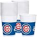 Licensed MLB Chicago Cubs Party Cups Tableware, Plastic, 16 Ounces, Pack of 25