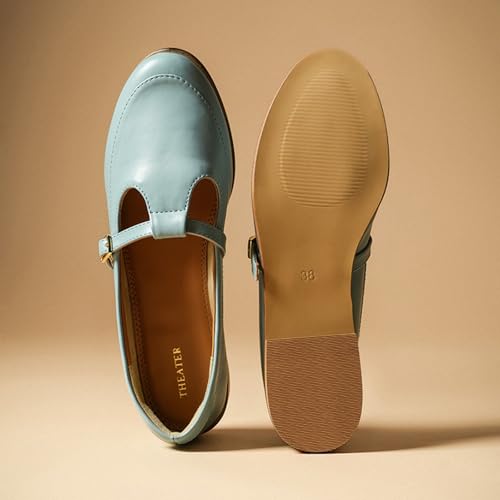 Image of Theater Sprout Mary Jane Flats for Women | Round Toe | Adjustable Strap | Minimal Everyday Comfort Shoes