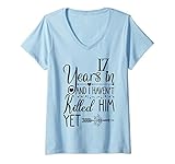 Womens 17th Wedding Anniversary Gift for Her 17 Years of Marriage V-Neck T-Shirt