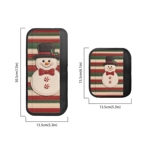Image of Fridge Door Handle Covers Set of 6 Kitchen Appliance Decor Handles Glove Anti-Slip Refrigerator Decor for Christmas Winter Holiday, Red Green Snowman