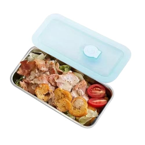 Recipiente De Acero Inoxidable Para Almuerzo - Envases Reutilizables Con Doble Compartimento Para Snacks | Cajas Herméticas Para Alimentos Ideales Para Camping, Deportes Y Familias