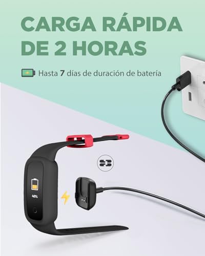 BIGGERFIVE Vigor 2 L Reloj Fitness para Niños y Niñas de 5 a 15 Años, Rastreador de Actividad, Monitor de Frecuencia Cardíaca y Sueño, Impermeable IP68, Podómetro, Contador de Calorías, Negro - imagen 6