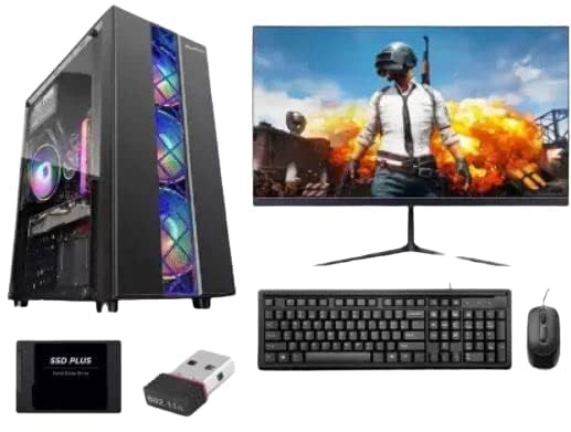 All-in-One Desktop Computer Bundle with Monitor, Keyboard & Mouse | SSD Ready System | Complete Home & Office PC Accessories Set | Plug & Work Setup - Amazon product rated Grade F