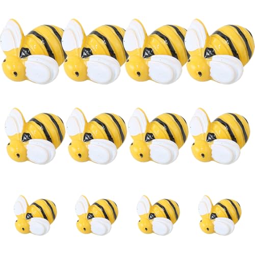 Abejas de resina mini SEWACC pack de 50 piezas amarillas para manualidades y scrapbooking 2