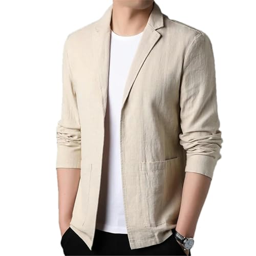 Spring and Summer Men's Linen Suit Simple Men's Coat Blazer for Man