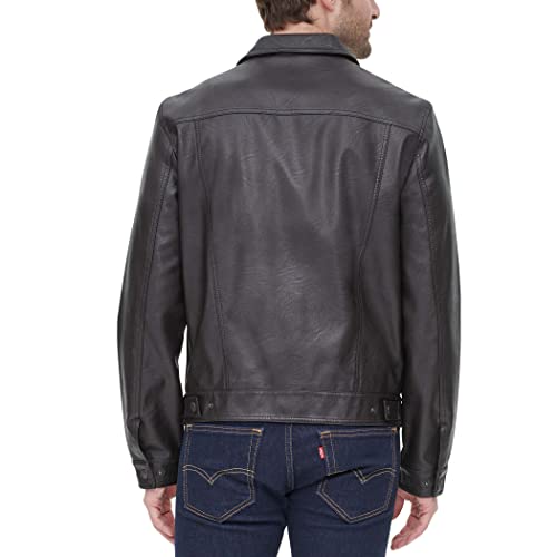 Image of Levi's Men's Faux Leather Classic Trucker Jacket