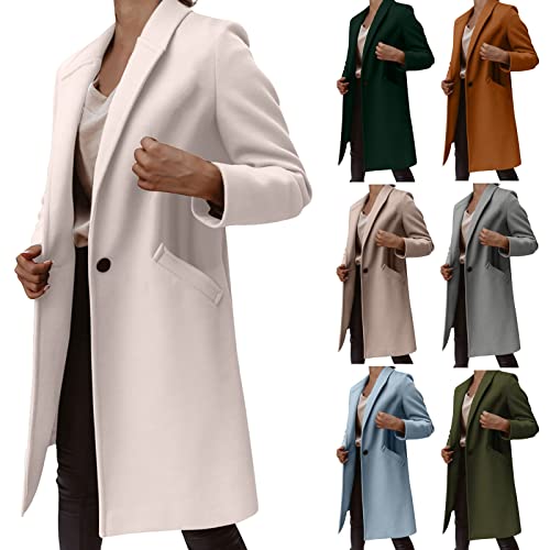 Zefotim Winter Coats For Women 2023 Long Length Trench Coat Women Long Plus Size Jackets Fall Fashion Casual Clothes Outfits Windbreaker Pea Coat Blazer Jackets For Women Business Casual Elegant #TOP5