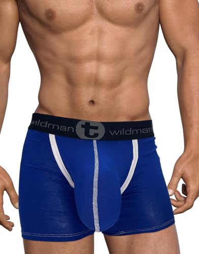 Wildmant Modal Monster Cock 5" Inseam Boxer Brief Royal Blue2