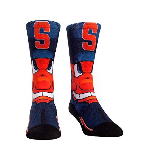 NCAA Super Premium College Fan Socks (L/XL, Syracuse Orange - Mascot Otto)