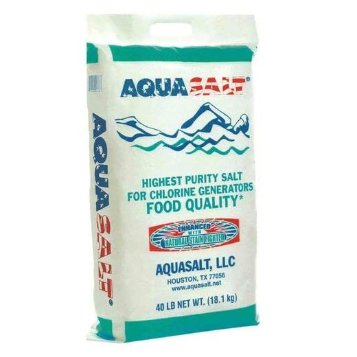 AQUASALT Aquasalt-40 Swimming Pool and Spa Chlorine Generator Salt-40 lbs. Pound, White