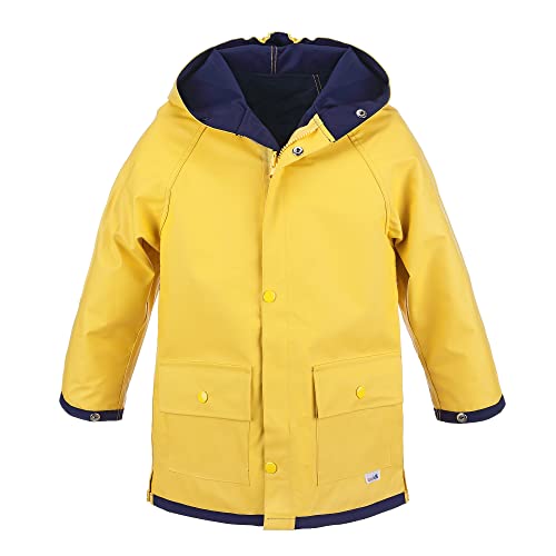 FRIESEN Friesennerz Original Büro oder Watt? - Unisex Regenjacke Regenmantel in Gelb Größe International XS