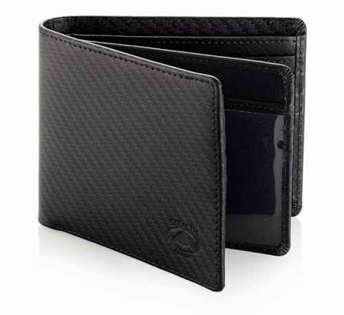 Image of Stealth Mode Leather Bifold Wallet for Men With ID Window and RFID Blocking